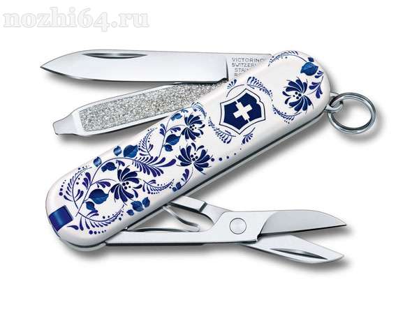 Нож-брелок Vic. 0.6223.L2110, Porcelain Elegance, 58 мм, нерж.ст.