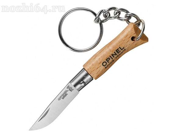Нож-брелок Opinel №2, нержавеющая сталь, бук, 000065