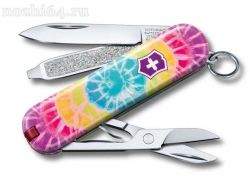 Производитель: Victorinox (Швейцария)<br />
Длина в сложенном виде: 58 мм<br />
Ширина в сложенном виде: 18 мм<br />
Толщина: 9 мм<br />
Вес: 21 г<br />
Длина лезвия: 40 мм<br />
Длина режущей кромки: 35 мм<br />
Количество функций: 7<br />
<br />
Набор 