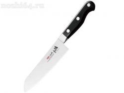 Производитель: Shimomura, Япония<br />
Тип ножа: Сантоку<br />
Тип стали: Molybdenum Vanadium Stainless Steel<br />
Тип заточки: Двусторонняя<br />
Длина ножа (мм): 272<br />
Длина лезвия (мм): 145<br />
Длина рукояти (мм): 120<br />
Толщина лезвия (мм):